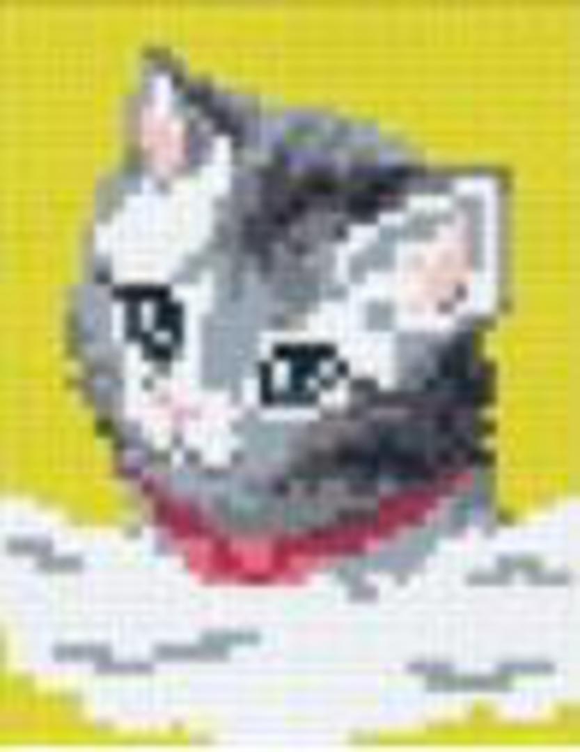 kitten 3 Three [3] Baseplate PixelHobby Mini-mosaic Art Kit image 0